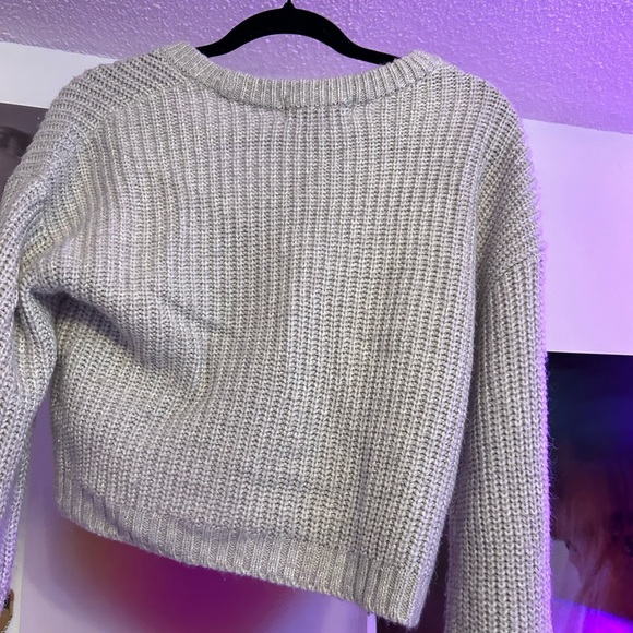 Aeropostale Grey Knit Cardigan - Picture 2 of 3